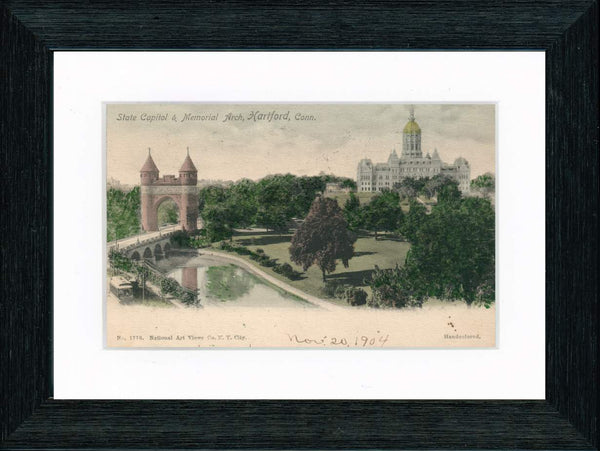 Vintage Postcard Front - Connecticut State Capitol & Memorial Arch