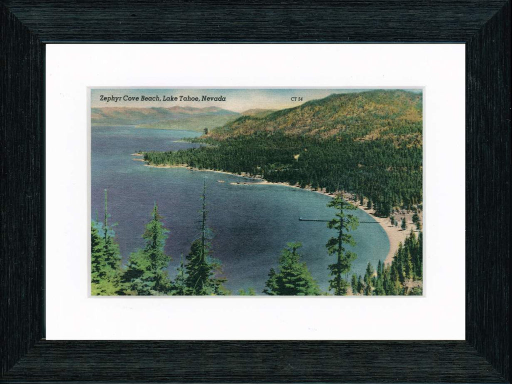 Vintage Postcard Front - Lake Tahoe—Zephyr Cove Beach