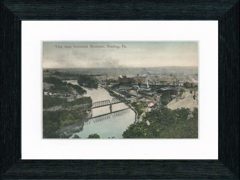 Vintage Postcard Front - Reading Pennsylvania from Neversink Mountain