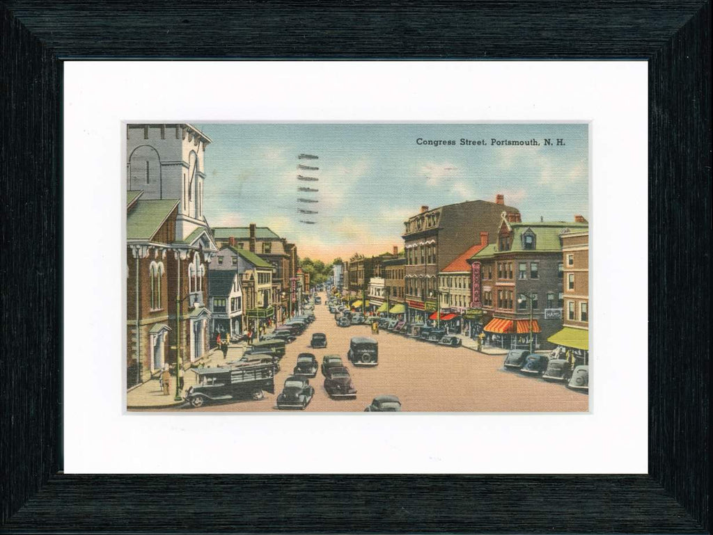 Vintage Postcard Front - Portsmouth New Hampshire—Congress Street