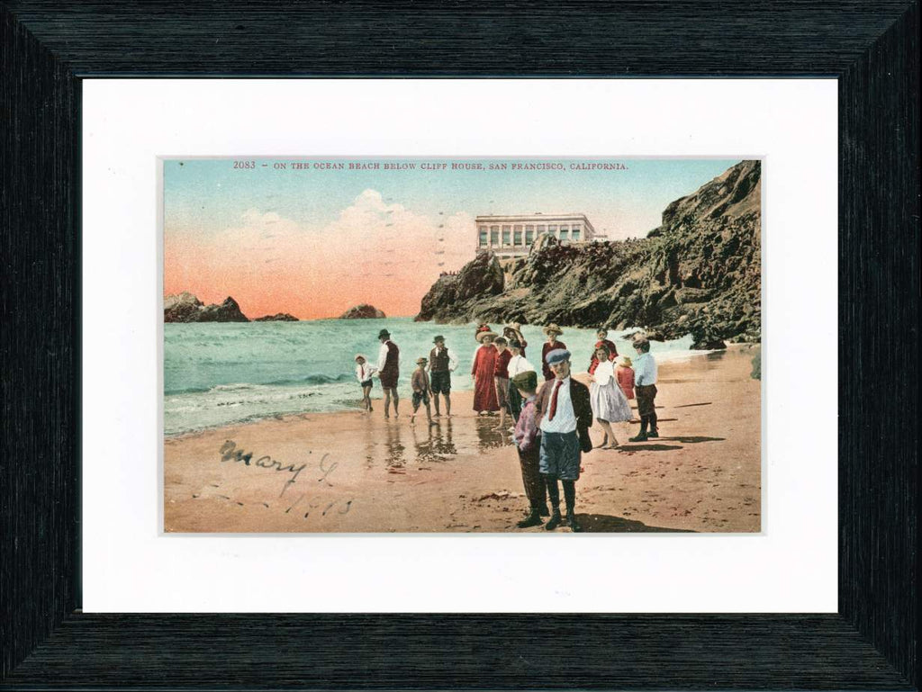 Vintage Postcard Front - San Francisco—Ocean Beach & Cliff House