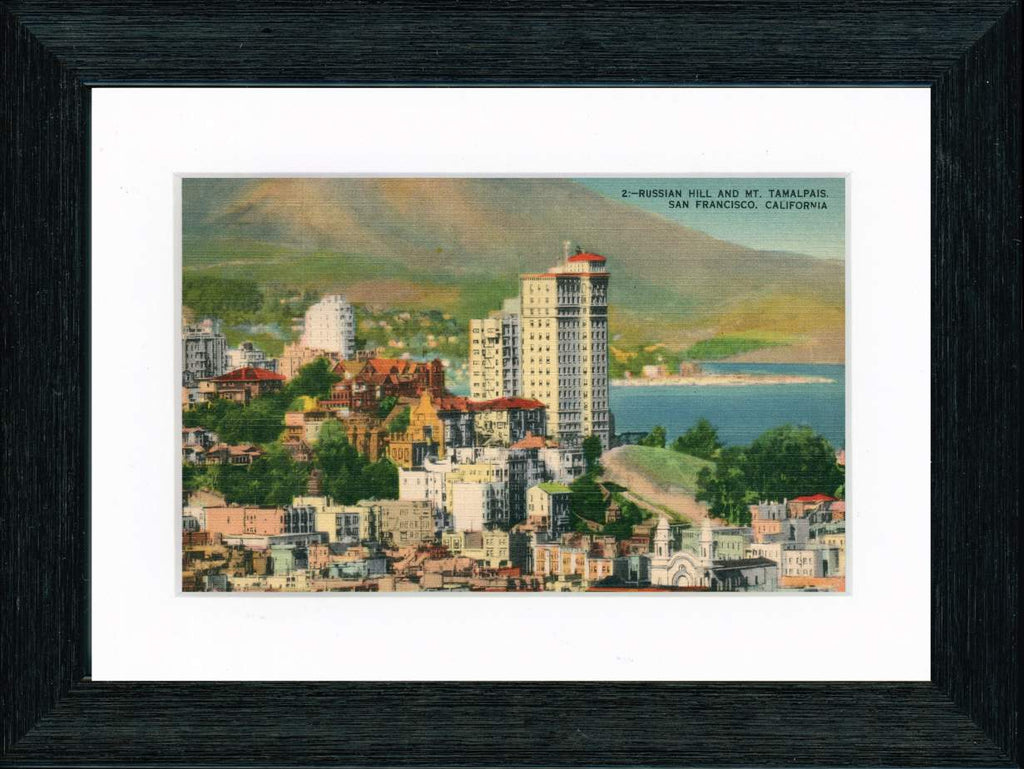 Vintage Postcard Front - Russian Hill San Francisco