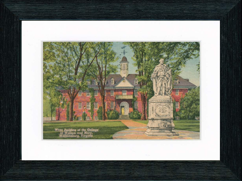 Vintage Postcard Front - Wren Building—College of William & Mary