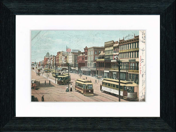 Vintage Postcard Front - Canal Street New Orleans