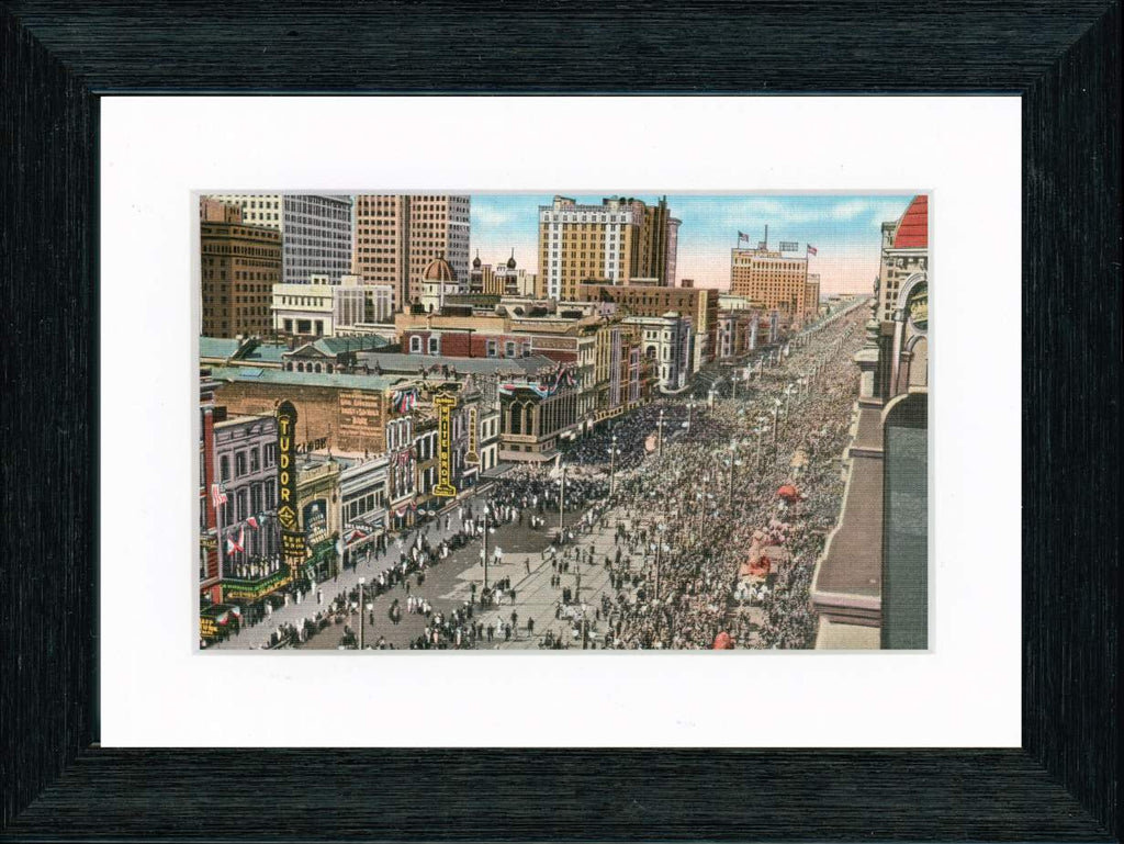 Vintage Postcard Front - Mardi Gras on Canal Street