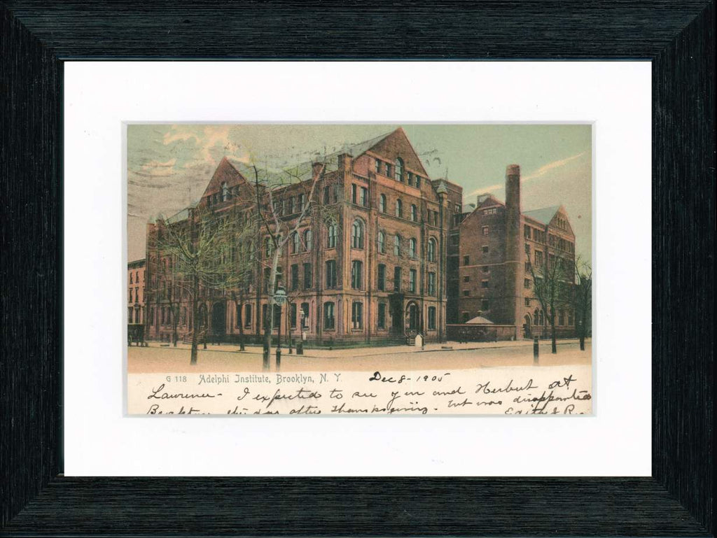 Vintage Postcard Front - Adelphi Institute Brooklyn
