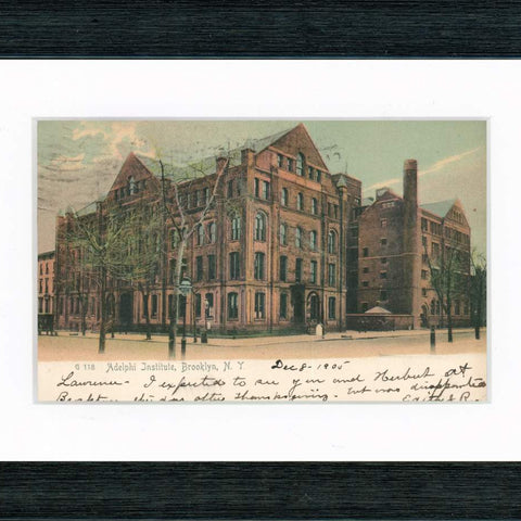 Vintage Postcard Front - Adelphi Institute Brooklyn