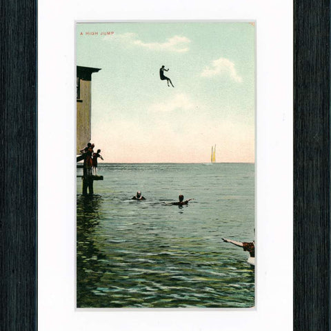 Vintage Postcard Front - "High Jump" Martha's Vineyard