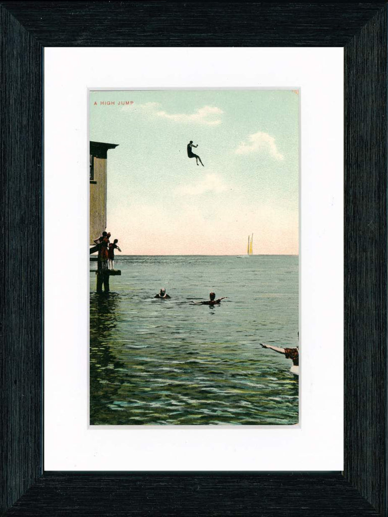 Vintage Postcard Front - "High Jump" Martha's Vineyard