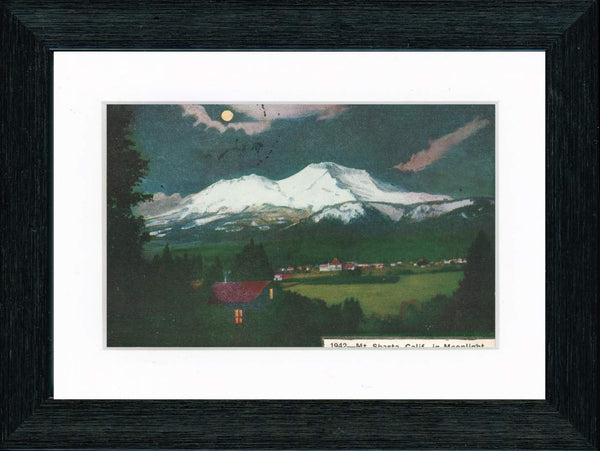 Vintage Postcard Front - Mt. Shasta Moonlight