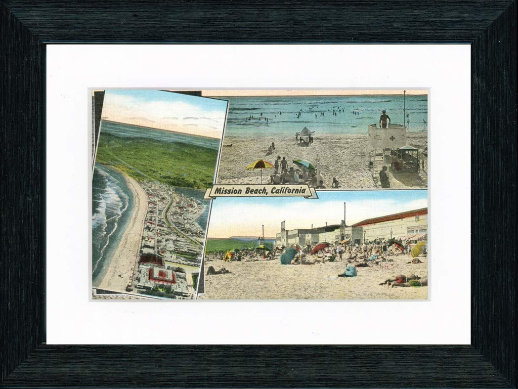 Vintage Postcard Front - Mission Beach San Diego