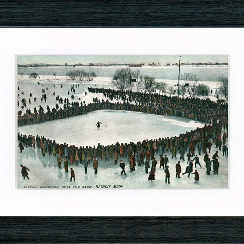 Vintage Postcard Front - Belle Isle Ice Skating—Detroit