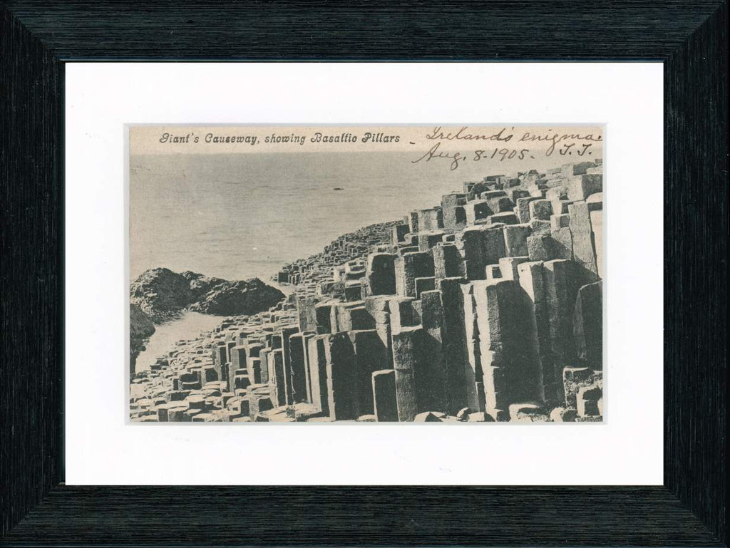 Vintage Postcard Front - Giant's Causeway Basalt Pillars "Ireland's Enigma"