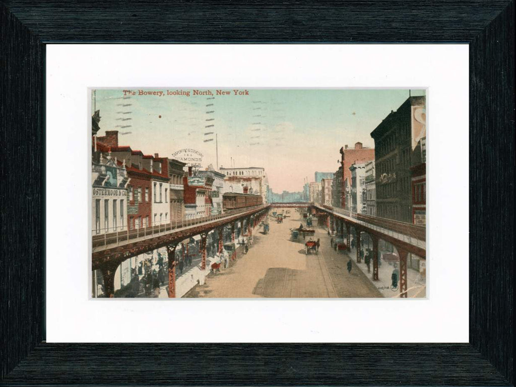 Vintage Postcard Front - The Bowery Manhattan