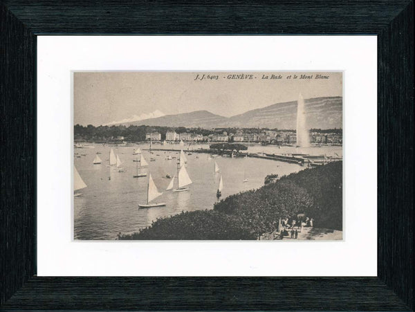 Vintage Postcard Front - Lake Geneva Sailing—Geneve