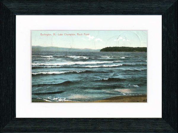 Vintage Postcard Front - Lake Champlain—Rock Point