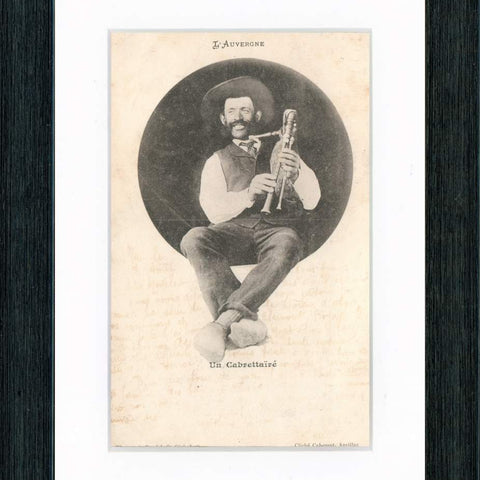 Vintage Postcard Front - Bagpipe Player—Auvergne