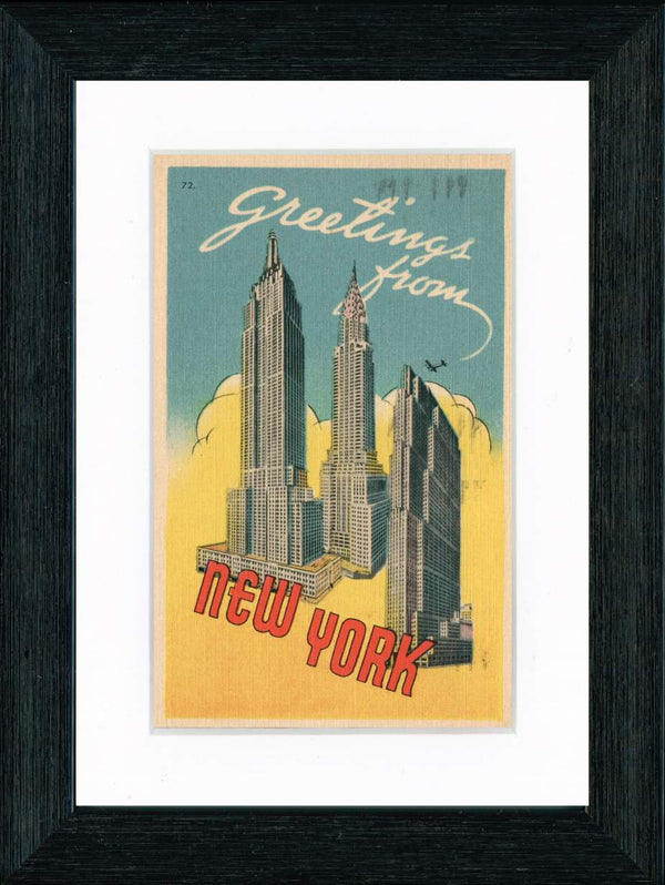 Vintage Postcard Front - Greetings from New York City