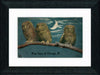 Vintage Postcard Front - Wise Guys of Chicago—Owls in Moonlight