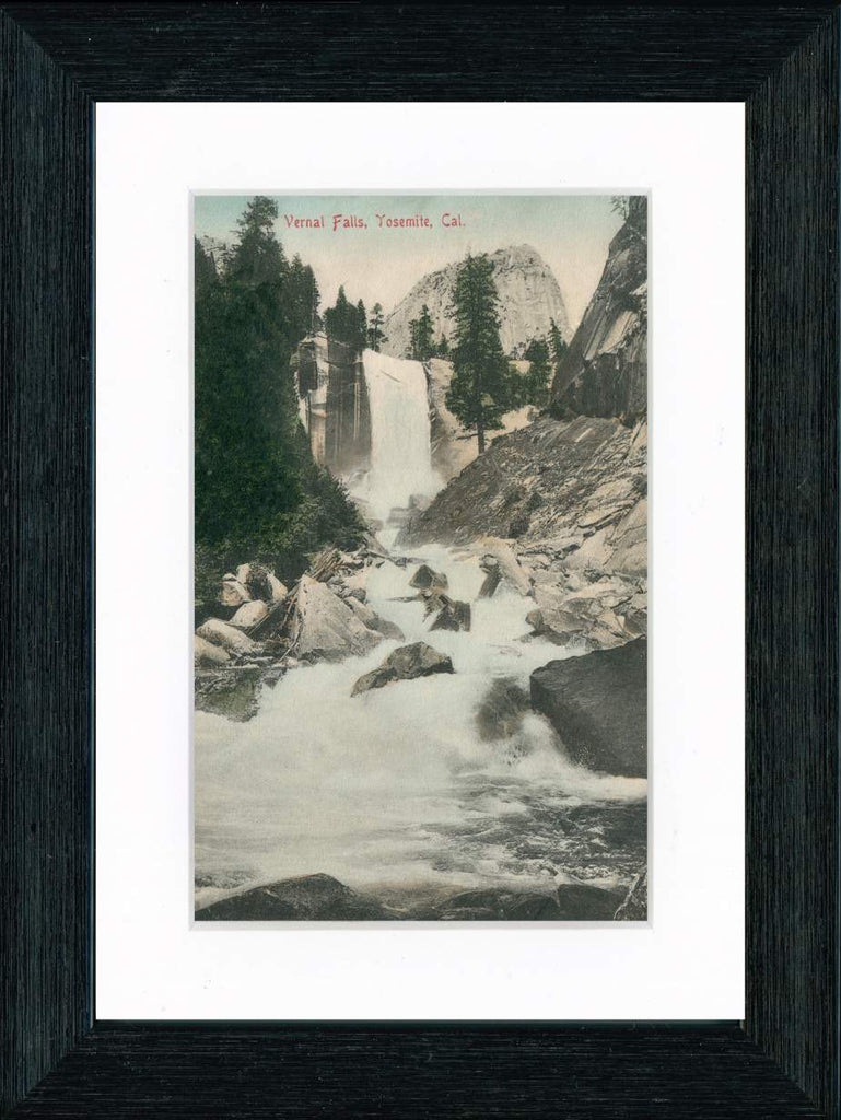 Vintage Postcard Front - Yosemite Vernal Falls