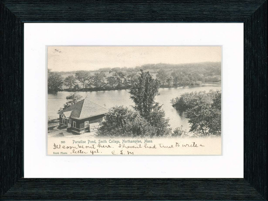 Vintage Postcard Front - Smith College Paradise Pond