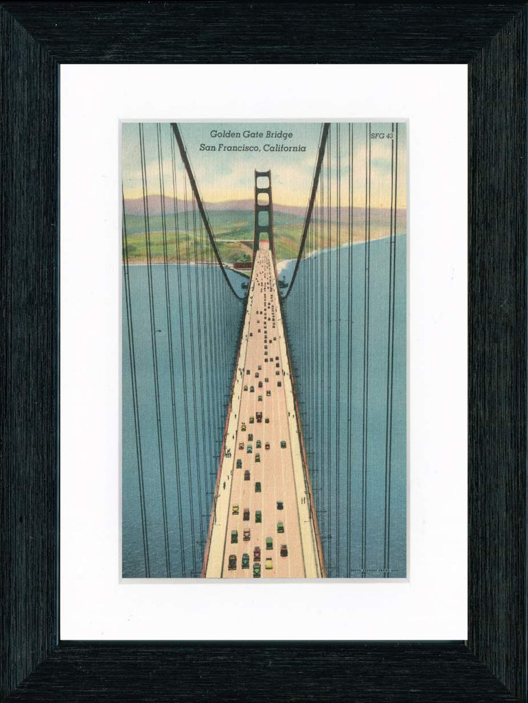Vintage Postcard Front - Golden Gate Bridge