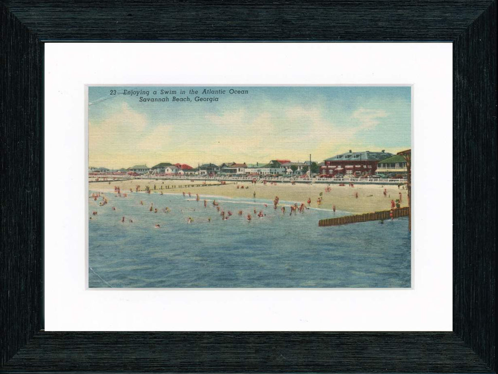 Vintage Postcard Front - Savannah Beach