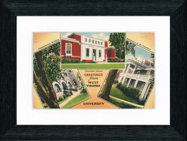 Vintage Postcard Front - West Virginia University