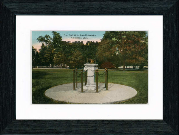 Vintage Postcard Front - Ohio State University Sun Dial
