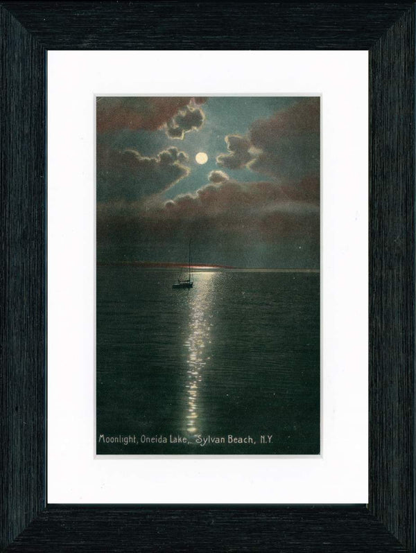 Vintage Postcard Front - Oneida Lake Moonlight—Sylvan Beach