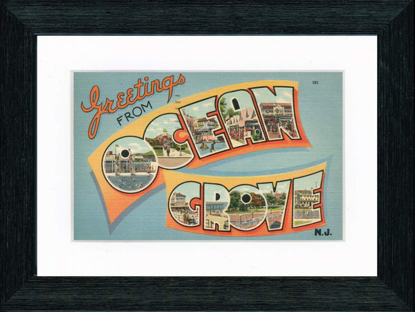 Vintage Postcard Front - Greetings from Ocean Grove
