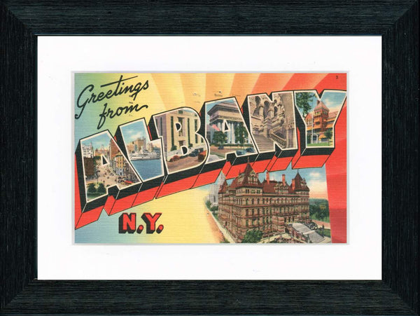 Vintage Postcard Front - Greetings from Albany