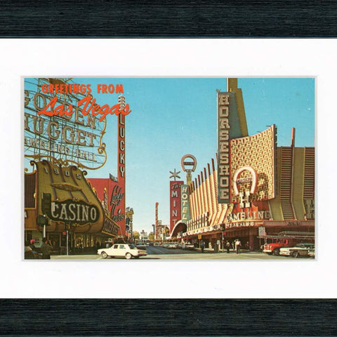 Vintage Postcard Front - Las Vegas Fremont Street