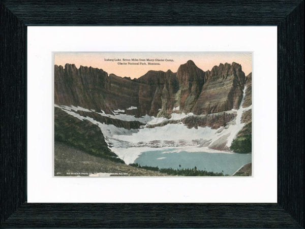 Vintage Postcard Front - Glacier National Park—Iceberg Lake