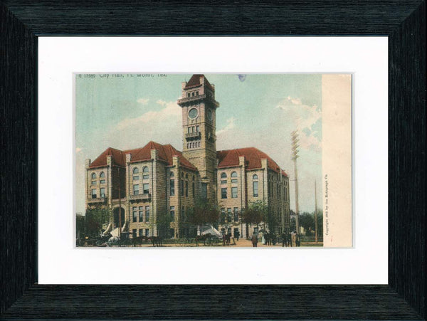 Vintage Postcard Front - Fort Worth City Hall