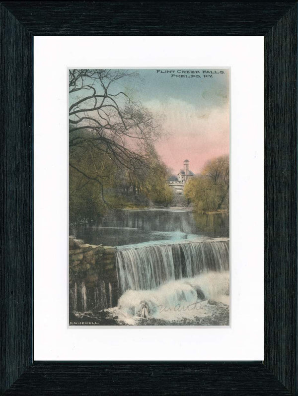 Vintage Postcard Front - Flint Creek Falls—Phelps New York