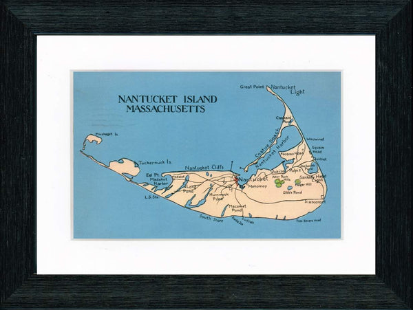 Vintage Postcard Front - Nantucket Island