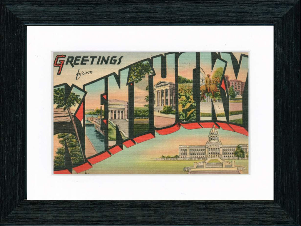 Vintage Postcard Front - Greetings from Kentucky