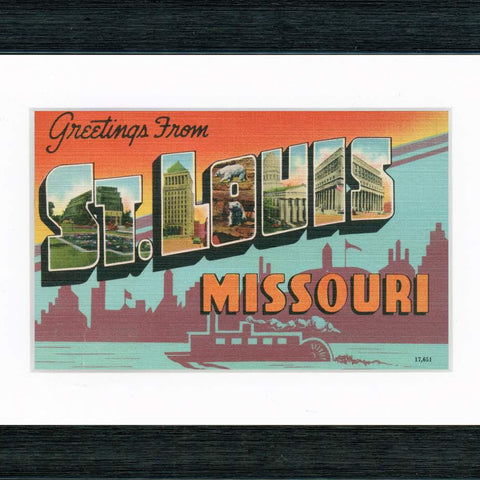 Vintage Postcard Front - Greetings from St. Louis