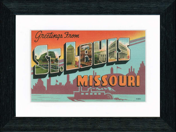 Vintage Postcard Front - Greetings from St. Louis