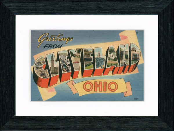 Vintage Postcard Front - Greetings from Cleveland