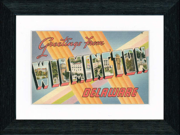 Vintage Postcard Front - Greetings from Wilmington Delaware