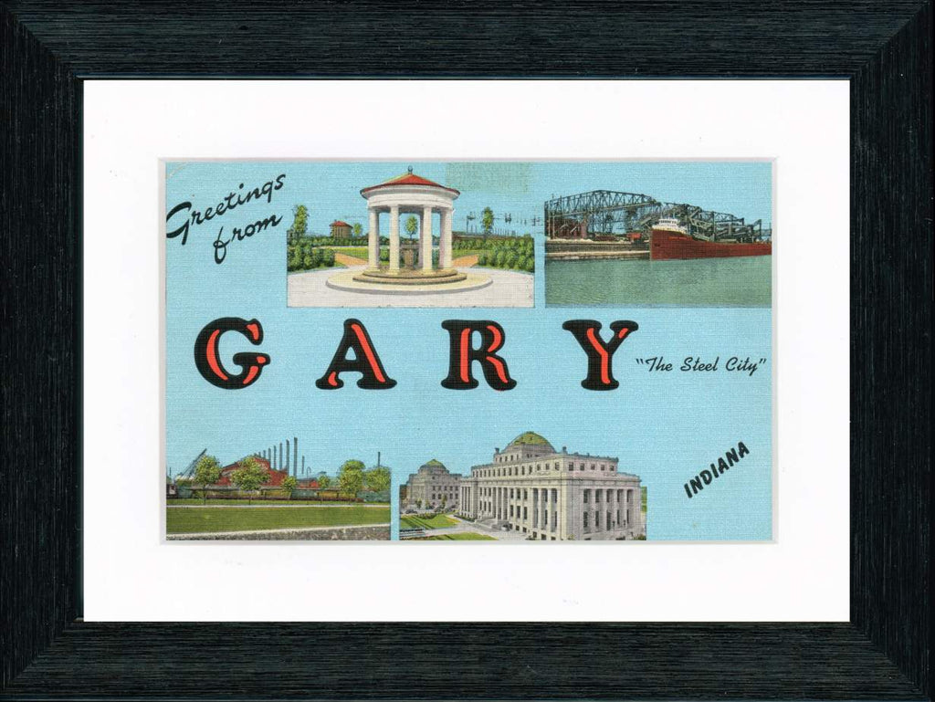Vintage Postcard Front - Greetings from Gary Indiana