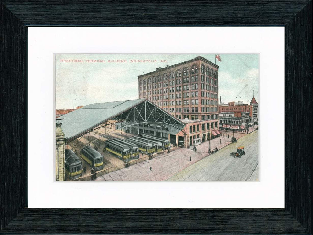 Vintage Postcard Front - Indianapolis Trolley Terminal