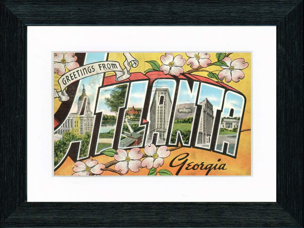 Vintage Postcard Front - Greetings from Atlanta