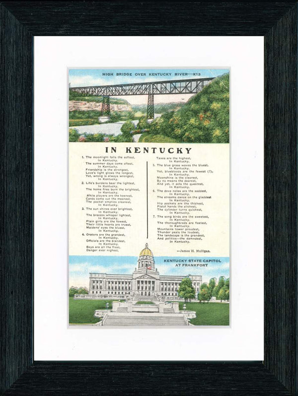 Vintage Postcard Front - "In Kentucky"