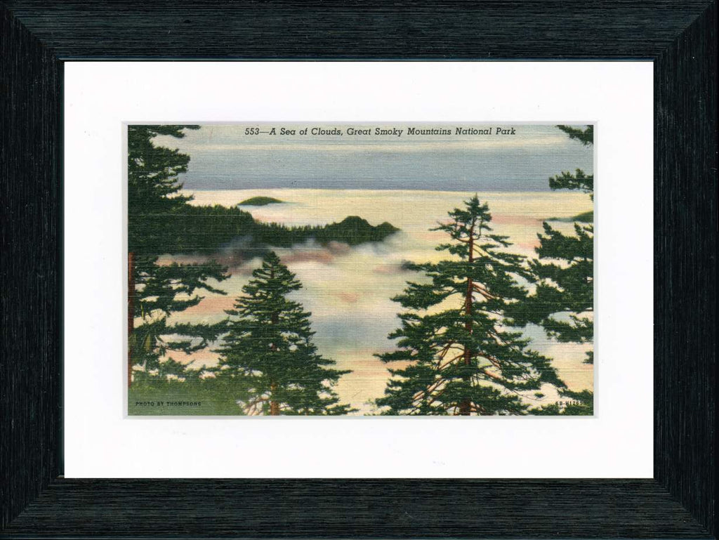 Vintage Postcard Front - Great Smoky Mountains "Sea of Clouds"
