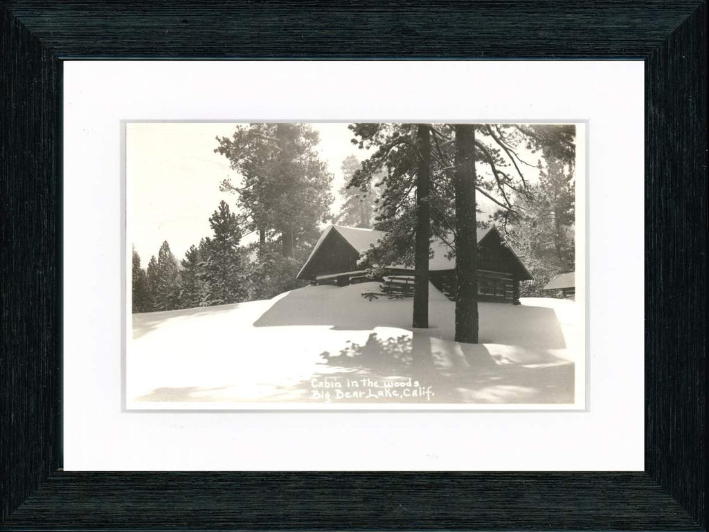 Vintage Postcard Front - Big Bear Lake California Cabin