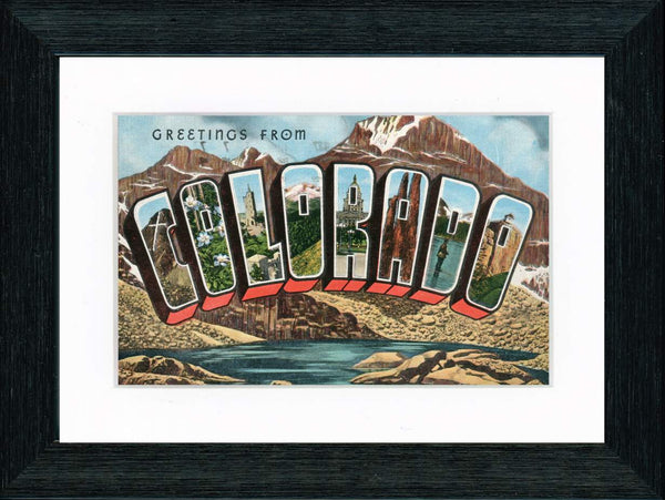 Vintage Postcard Front - Greetings from Colorado