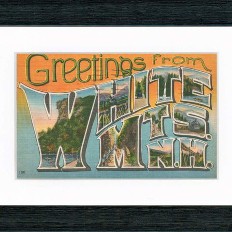 Vintage Postcard Front - Greetings from the White Mountains